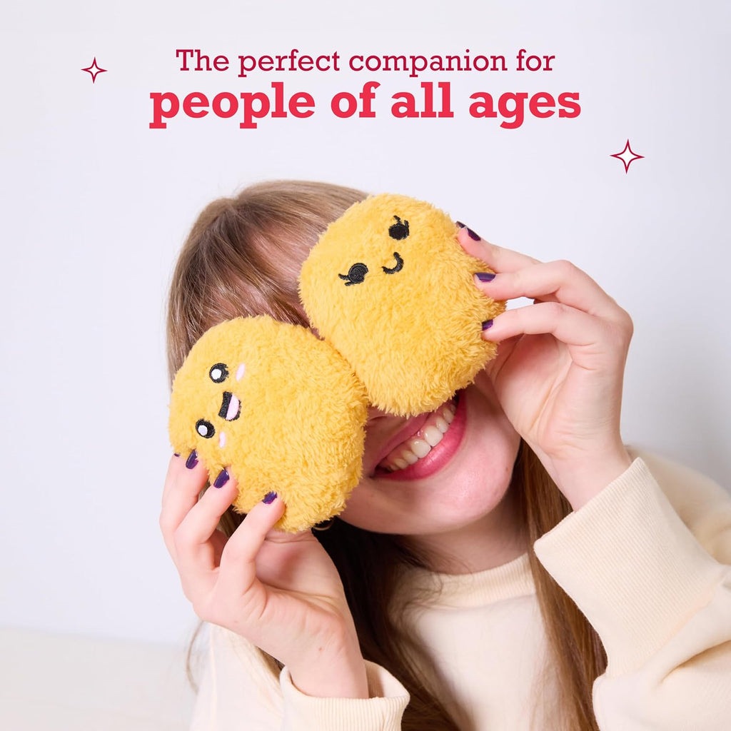Emotional Support Chicken Nuggets by Relatable, Cuddly Plush Collectibles and Squishy Toys, Cozy Fall Gifts and Fun Trick or Treat Toys, Includes 5 Plushies with Carrying Basket