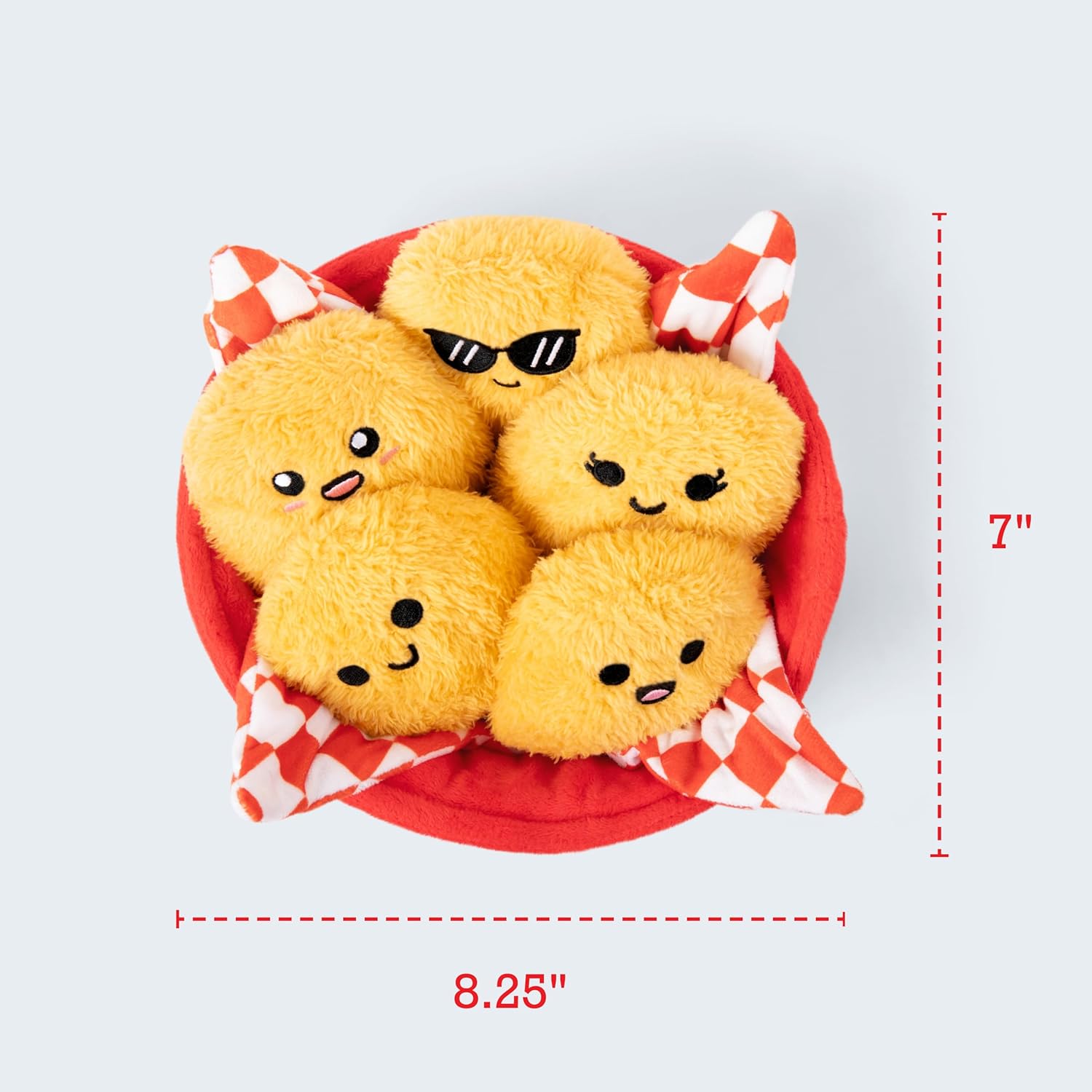 Emotional Support Chicken Nuggets by Relatable, Cuddly Plush Collectibles and Squishy Toys, Cozy Fall Gifts and Fun Trick or Treat Toys, Includes 5 Plushies with Carrying Basket